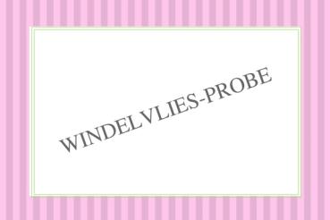 Windelvlies Probepack